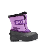 Śniegowce damskie - Sorel Snow Commander Dziecięce śniegowce, fioletowy (Gumdrop, Purple Violet), 9 Little Kid - miniaturka - grafika 1