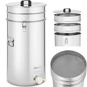 Akcesoria do hodowli zwierząt - Wiesenfield Odstojnik do miodu - 100 l - z sitkiem, pokrywką i zaworem - stal nierdzewna WIE-HT-100 - miniaturka - grafika 1