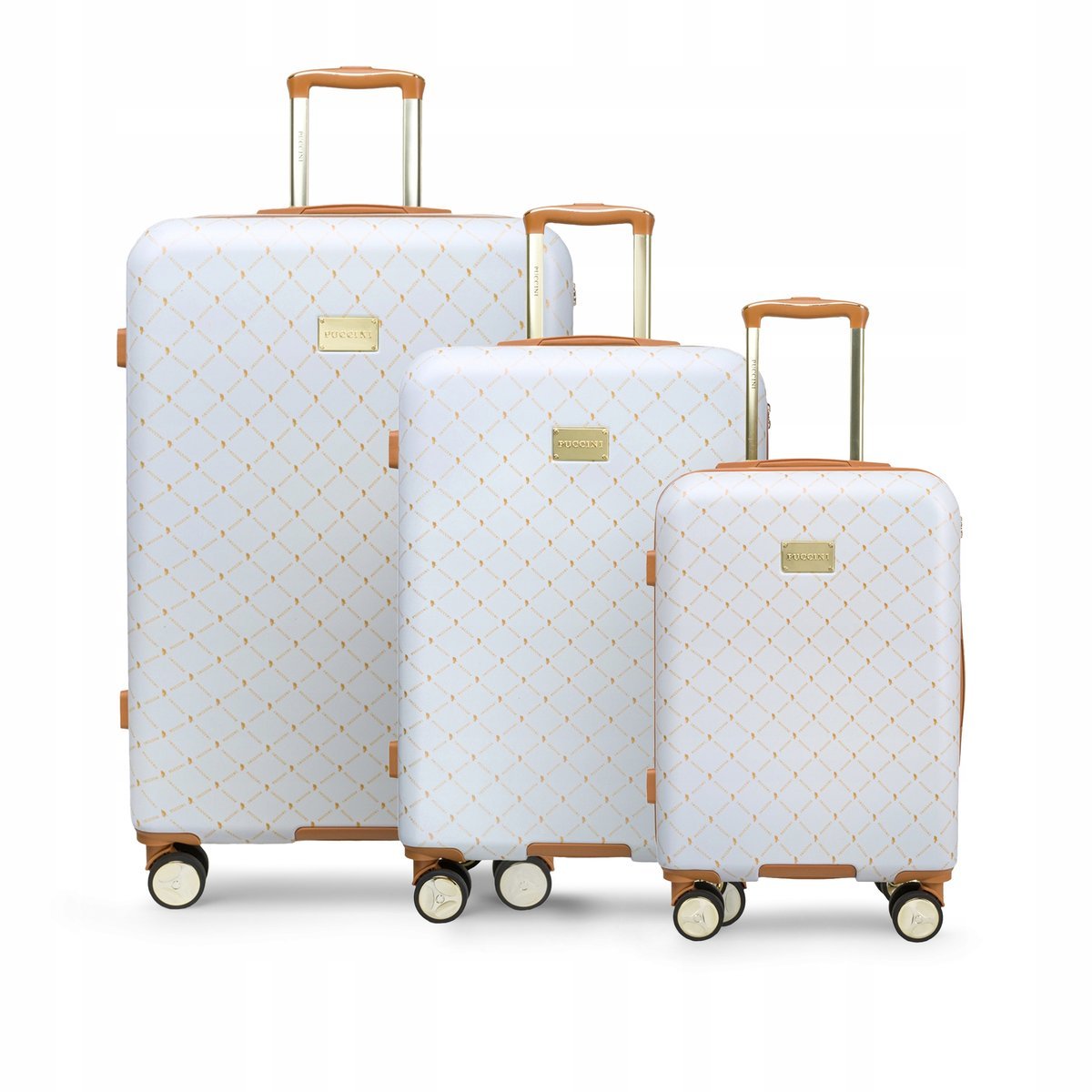 PUCCINI Zestaw Komplet WALIZEK Podróżnych ABS Na Kółkach 3w1 ABS023-0