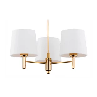 Żyrandol Polo Plus, 3-punktowy, mosiądz/creme - Lampy sufitowe - miniaturka - grafika 2
