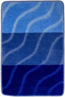 Dywaniki łazienkowe - Dywanik Łazienkowy Fiori Blue Niebieski Pasy Fale-50x80 cm - miniaturka - grafika 1