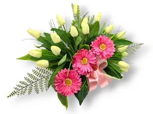 WIOSENNY STROIK NA CMENTARZ WIELKANOC TULIPANY NA GRÓB POMNIK Z OBCIĄŻENIEM - Sztuczne kwiaty WIOSENNY STROIK NA CMENTARZ WIELKANOC TULIPANY NA GRÓB POMNIK Z OBCIĄŻENIEM - Sztuczne kwiaty - miniaturka - grafika 1