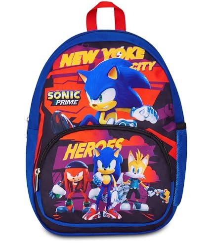 Seven Sonic plecak do przedszkola, niebieski, przednia kieszeń na suwak, kieszeń na butelkę, przedszkole i wypoczynek, dziecko, plecak, Niebieska, Taglia unica, Casual