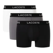 Majtki męskie - Bokserki Lacoste Microfiber Trunks 3-Pack Black/Lead Grey-White XL - miniaturka - grafika 1