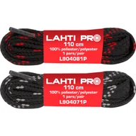 Akcesoria obuwnicze - Sznurowadła płaskie 100% bawełna czarne L904050P 100 cm LAHTI PRO - miniaturka - grafika 1