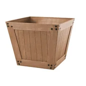 Donice - Donica kwadratowa Madera 31 cm jasnobrązowy - miniaturka - grafika 1