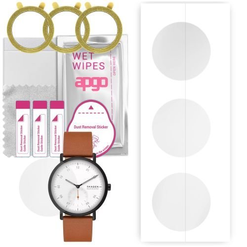 3x folia ochronna hydrożelowa do Skagen Kuppel Two-Hand - apgo Smartwatch Hydrogel Protection Ochrona na ekran smartwatcha