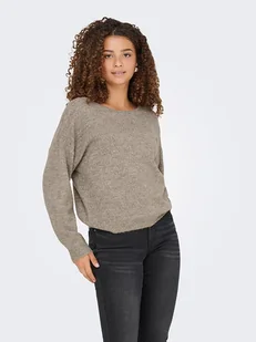ONLY Sweter w kolorze szarobrązowym - Swetry damskie - miniaturka - grafika 1