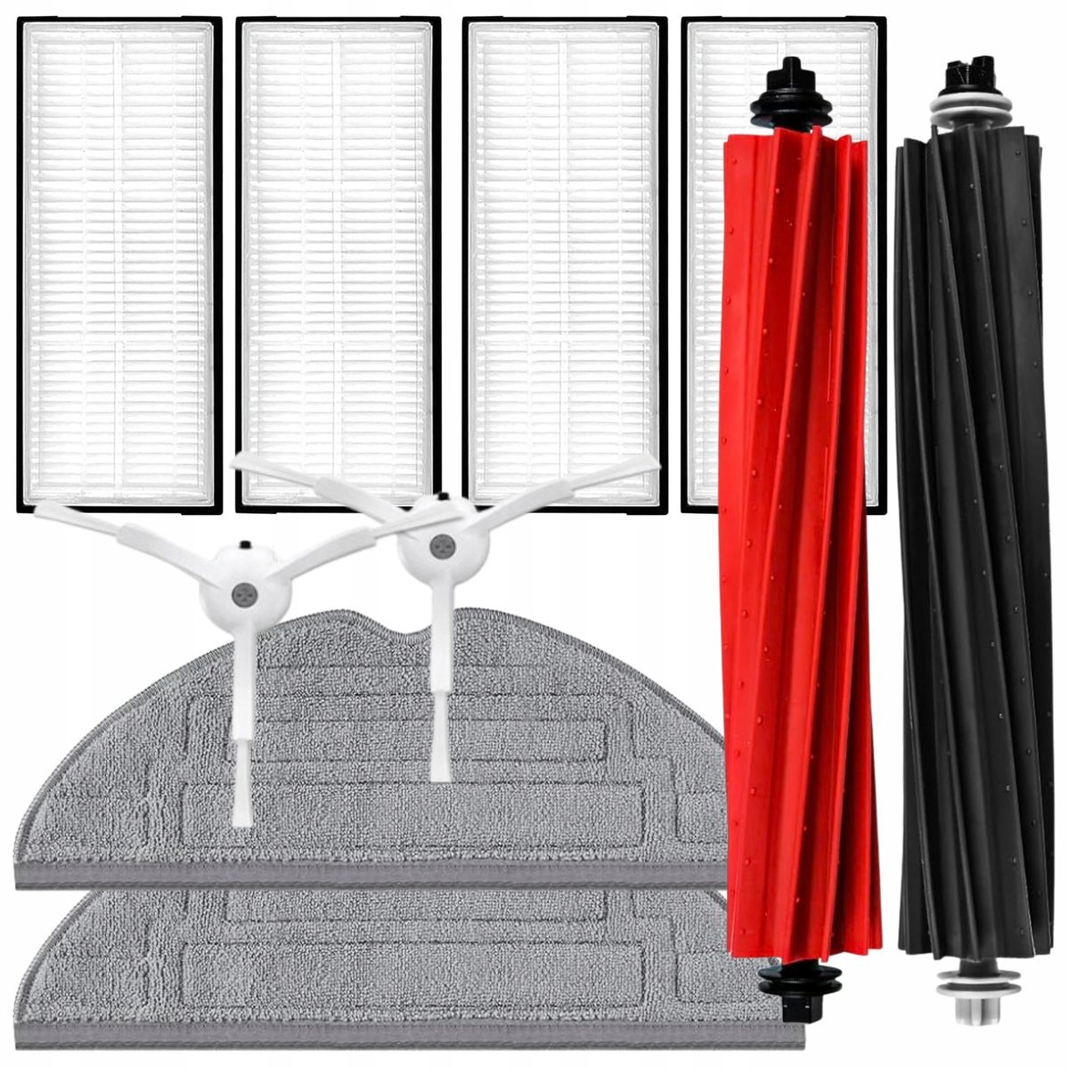 Szczotki filtry mopy do RoboRock S8 S8 MAX S8 ULTRA zestaw akcesoriów biały