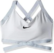 Biustonosze - Nike Damski biustonosz sportowy z logo Indy czarny/biały XXL - miniaturka - grafika 1