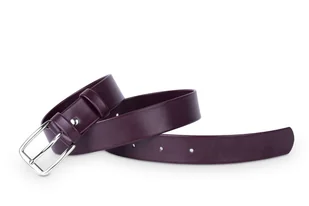 Pasek damski klasyczny bordowy mat 3 cm - Paski - miniaturka - grafika 1