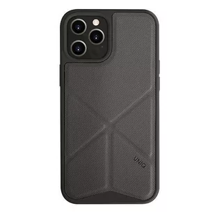 UNIQ etui Transforma iPhone 12/12 Pro 6,1" szary/charcoal grey - Etui i futerały do telefonów - miniaturka - grafika 1