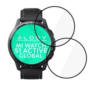2x Elastyczne Szkło 3D Alogy do Xiaomi Mi Watch S1 Active Global Black - Akcesoria do smartwatchy - miniaturka - grafika 2
