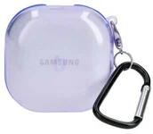 Akcesoria do słuchawek - Bizon Etui Case Headphone Clear do Galaxy Buds Live / Pro / Buds2 / Buds2 Pro, przezroczysto-fioletowe - miniaturka - grafika 1