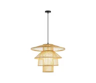 Lampy sufitowe - Immax 08255L - Żyrandol na lince PINCHOS 1xE27/40W/230V śr. 50 cm bambus - miniaturka - grafika 1