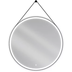 Mexen Reni lustro łazienkowe podświetlane, okrągłe 100 cm, LED 6000K, antypara, czarna rama - Lustra - miniaturka - grafika 1