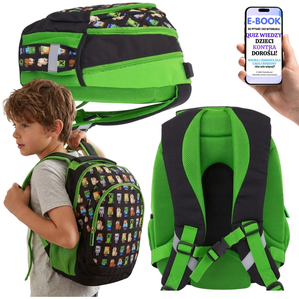 Plecak Minecraft AB-330 Astra Szkolny z Postaciami z Gry + E-BOOK-2