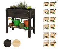 Pozostałe akcesoria do uprawy roślin - Ziołownik na nóżkach z półką dolną OBL - Czarny / Wamar-Sosenka - miniaturka - grafika 1