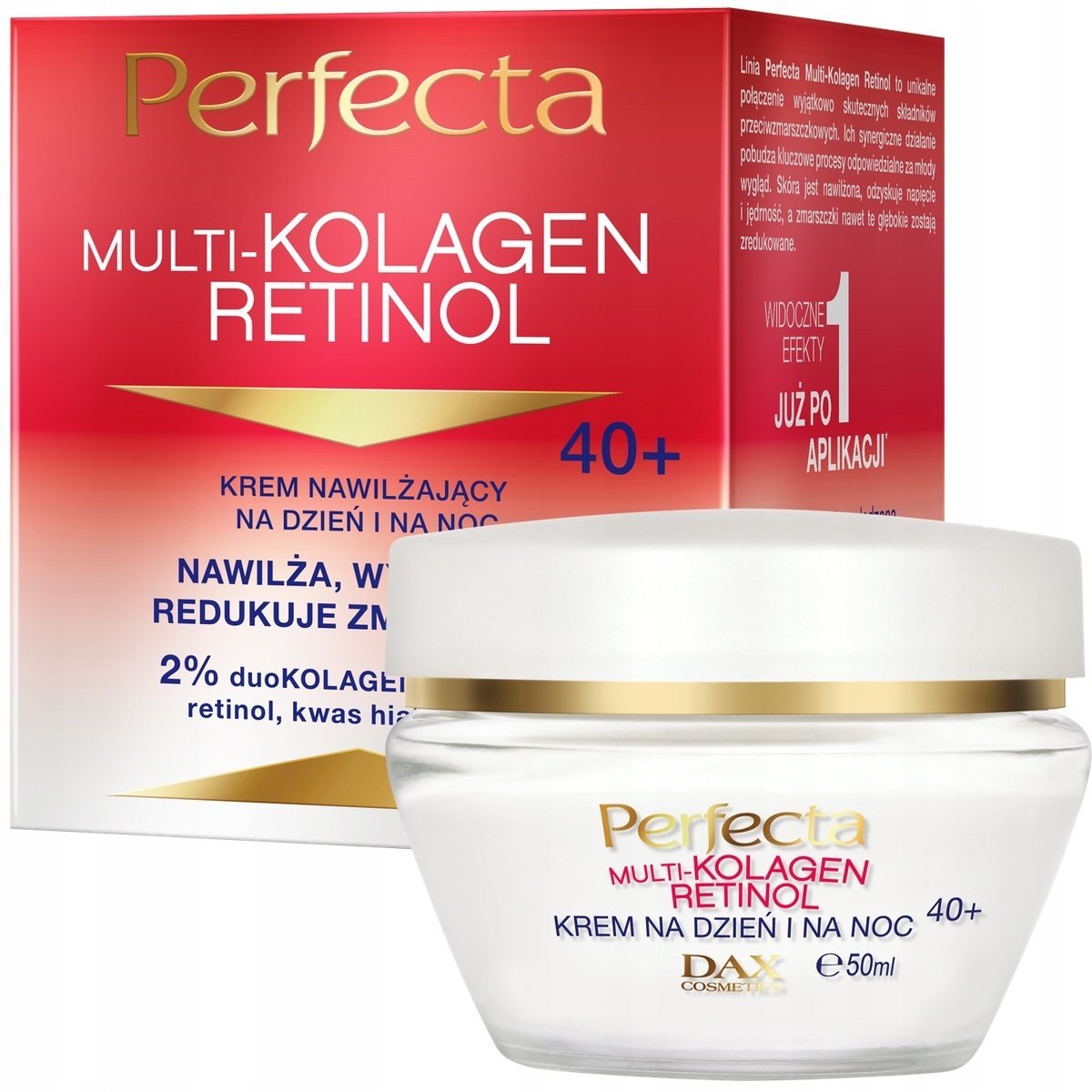 Perfecta PERFECTA_Multikolagen Retinol krem nawilżający na dzień i na noc 40+ 50ml