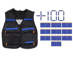 Zestaw Kamizelka do Nerf + 100 strzałek - Zabawki militarne - miniaturka - grafika 1