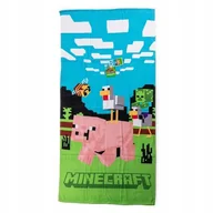 Okrycia kąpielowe dla dzieci - RĘCZNIK bawełniany MINECRAFT 70x140 cm - miniaturka - grafika 1
