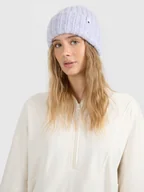 Czapki damskie - 4F Czapka zimowa damska - fioletowa Uniwersalny - miniaturka - grafika 1