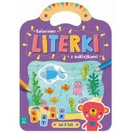 Książki edukacyjne - KOLOROWE LITERKI Z NAKLEJKAMI Opracowanie zbiorowe - miniaturka - grafika 1