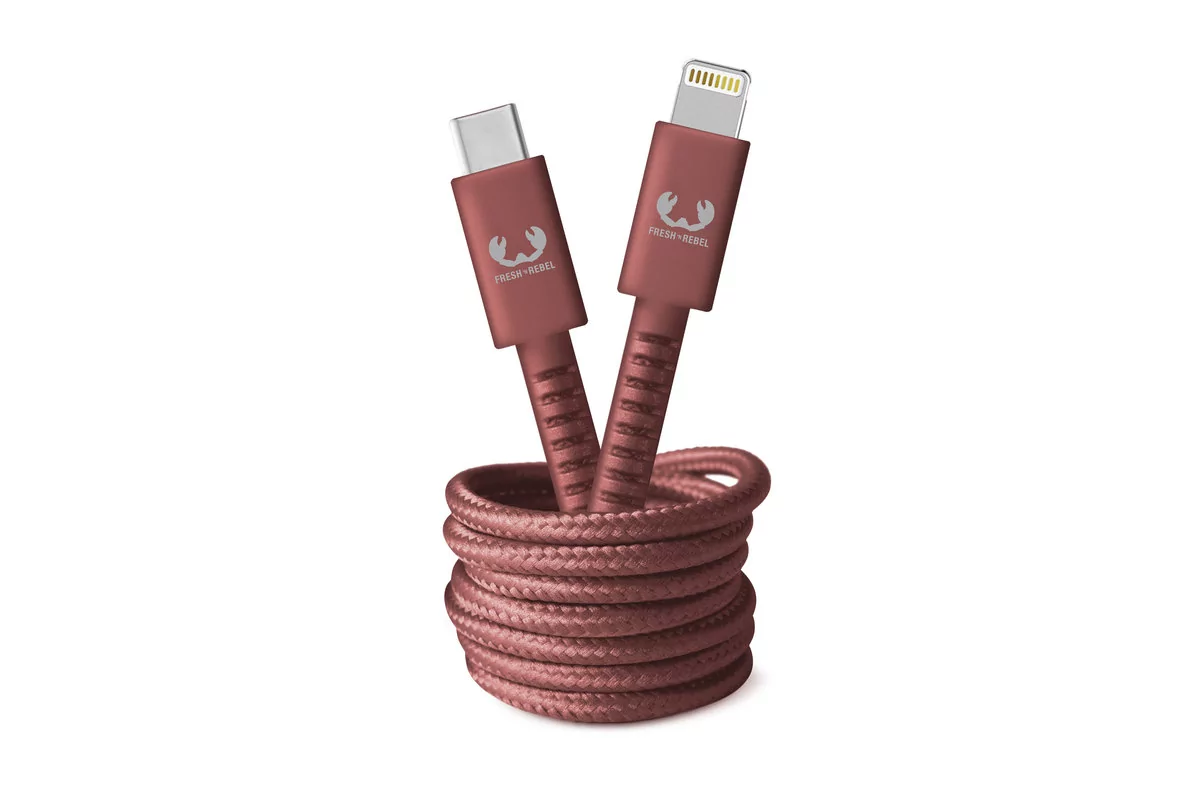 Kabel USB FRESH N REBEL USB-C to Lightning Fabriq Safari Red 2 m> KARTA 50 ZA 500 <