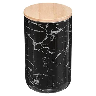 5five Simply Smart Słoik ceramiczny z pokrywką GEOMHYGGE 820 ml czarny 169237B - Pojemniki kuchenne - miniaturka - grafika 1