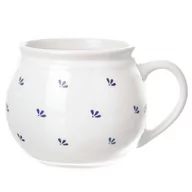 Kubki - Kubek z uchem ceramiczny biały modrobila 190 ml kod: O-128867    - miniaturka - grafika 1