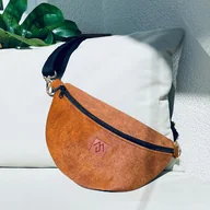 Nerki - Nerka / torebka z weluru Mili Belt Bag M - brąz - miniaturka - grafika 1