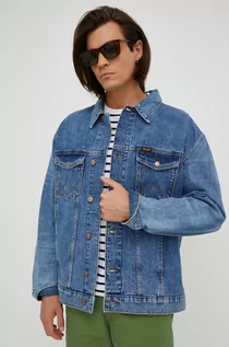 Kurtki męskie - Wrangler kurtka jeansowa męska przejściowa oversize - grafika 1