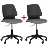 Fotele i krzesła biurowe - B2B Partner Krzesło biurowe CROOK 1+1 GRATIS, szare 907022 - miniaturka - grafika 1