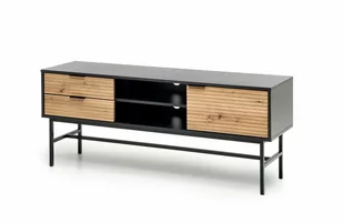 MURANO RTV-1 stolik RTV Halmar dąb artisan/czarny  - Szafki RTV - miniaturka - grafika 1