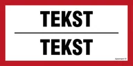 Systemy ekspozycyjne i znaki informacyjne - ZNAK NA ZAMÓWIENIE WZÓR B-026, PS - PŁYTA PCV 1MM FOTOLUMINESCENCYJNA; (200X100MM) - miniaturka - grafika 1