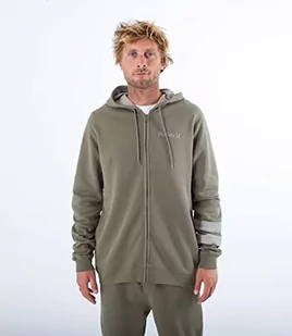 Hurley Męska bluza polarowa M Oceancare O&o z zamkiem błyskawicznym, ciemnozielona, L, ciemnozielony, L - Bluzy męskie - miniaturka - grafika 1