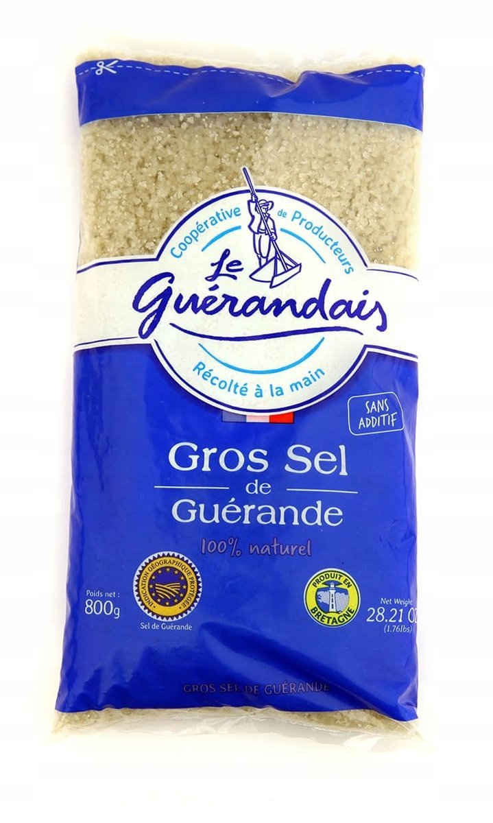 Sól Celtycka Gros Sel de Guérande800g Le Guerandais Naturalna Bretania