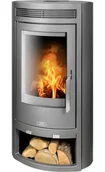 Piece wolnostojące - ABX Piec kominkowy stalowy Arktis 6 szary - miniaturka - grafika 1