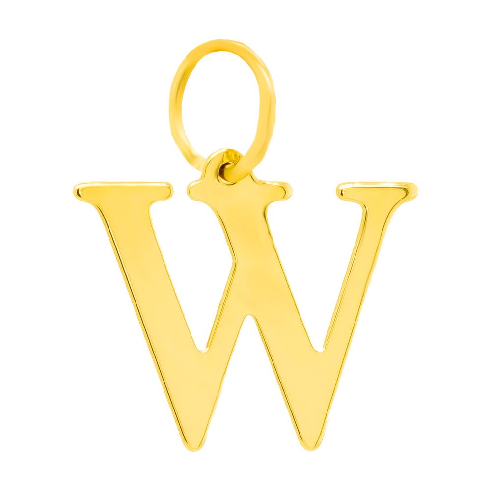 Złota zawieszka wisiorek złota literka W pr.585