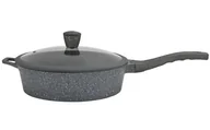 Patelnie - Patelnia granitowa ze szklaną pokrywą 28cm. - miniaturka - grafika 1