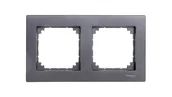 Klawisze i ramki - Schneider MERTEN RAMKA DWUKROTNA M-PLAN ANTRACYT SYSTEM M MERTEN MTN486214 - miniaturka - grafika 1