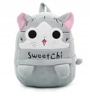 Plecaki szkolne i tornistry - Plecak Pluszowy Do Przedszkola Kot Kotek Kawaii - miniaturka - grafika 1