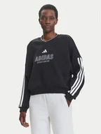 Bluzy damskie - adidas Bluza Tiro Cut 3-Stripes JN2673 Czarny Loose Fit - miniaturka - grafika 1