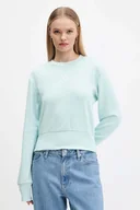 Bluzy damskie - adidas bluza bawełniana All Szn French Terry damska kolor turkusowy gładka JV9820 - miniaturka - grafika 1