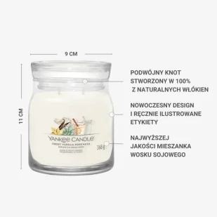 Yankee Candle Świeca Zapachowa Słoik Średni Sweet Vanilla Horchata - Świece - miniaturka - grafika 3