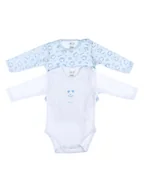 Body dla niemowląt - 2-pak niemowlęcy body z długim rękawem niebieski Olimpias r.56 - miniaturka - grafika 1