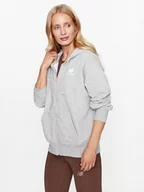 Bluzy damskie - New Balance Bluza NB Essentials Stacked Logo Full Zip Hoodie WJ31530 Szary Regular Fit - miniaturka - grafika 1