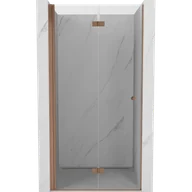 Ścianki i drzwi prysznicowe - Mexen Mist-F drzwi prysznicowe składane lewe 120 cm, transparent, miedź szczotkowana - 8A6-120-000-65-00-L - miniaturka - grafika 1