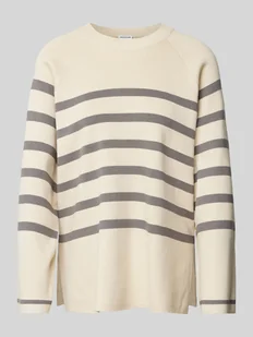 Sweter z dzianiny z okrągłym dekoltem model ‘FIFI’ - Swetry damskie - miniaturka - grafika 1