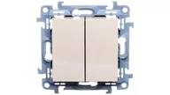 Wyłączniki światła i elektryczne - Kontakt Simon Podwójny przycisk (moduł) 10AX, 250V~, zaciski śrubowe; krem CP2.0 - miniaturka - grafika 1